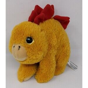 Fiesta Stegosaurus Dinosaur Plush 8" Vintage Rare Cute Small Lovely Baby Orange
